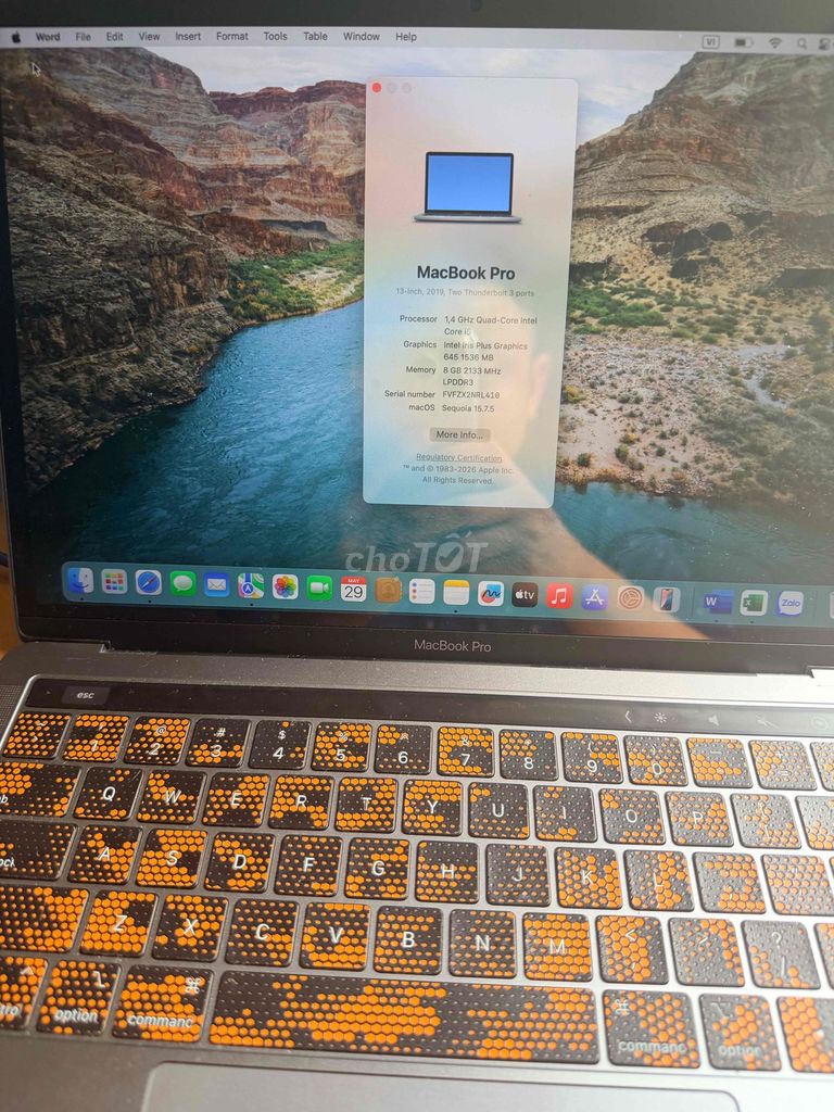 Apple MacBook Pro 2019 i5 8GB/256GB. Mua bán Laptop tại Huyện Gia Lâm Hà Nội được đăng bởi Hung hình 1
