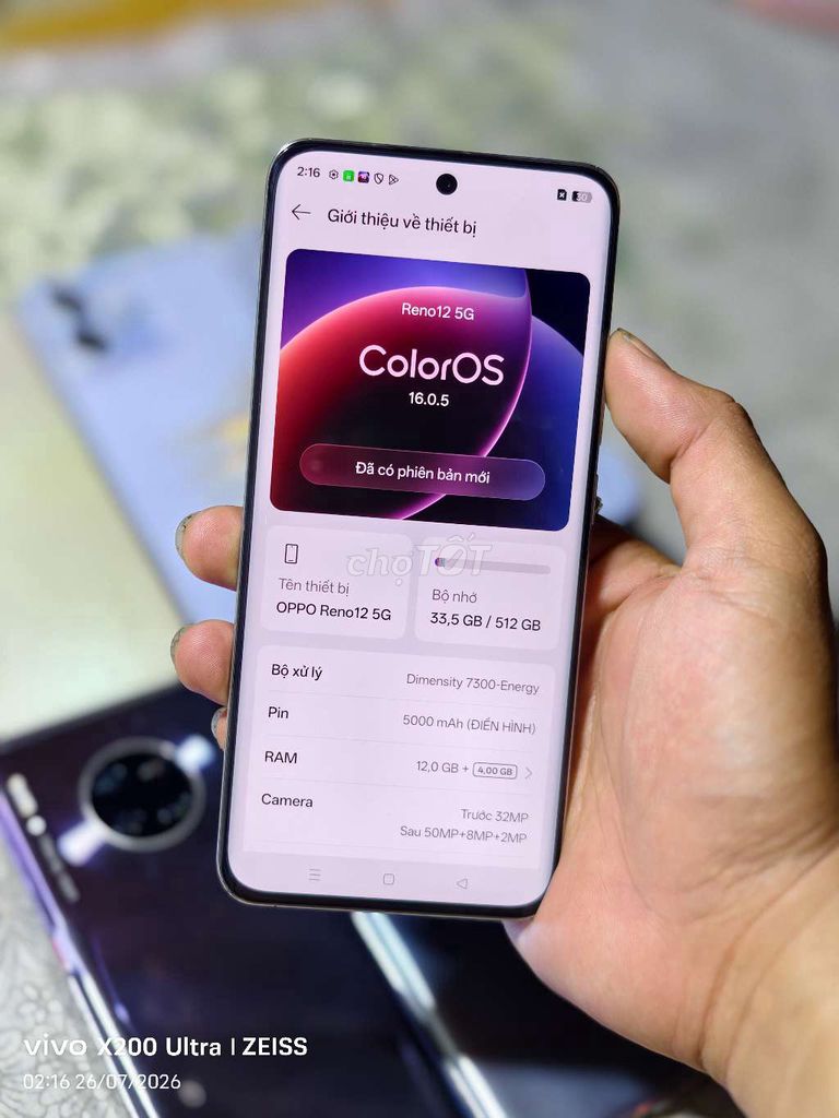 OPPO Reno 12 5G 12GB/512GB Bạc. Mua bán Điện thoại tại Quận 10 Tp Hồ Chí Minh được đăng bởi Trắng hình 1