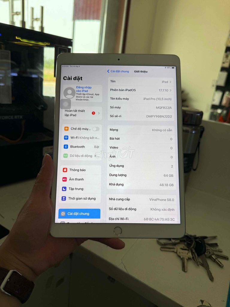 Apple iPad Pro 10.5 inch 64GB. Mua bán Máy tính bảng tại Huyện Thuỷ Nguyên Hải Phòng được đăng bởi Hùng Nguyễn THP store hình 1