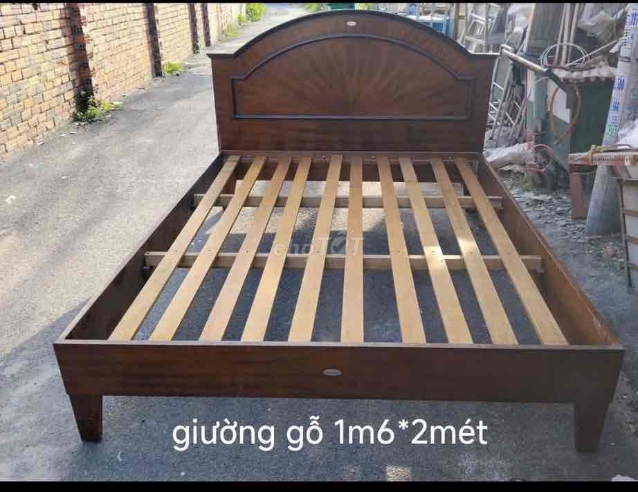 Giường Gỗ Tràm Trường Thành 1m6x2m Hiện đại. Mua bán Giường, chăn ga gối nệm tại Huyện Hóc Môn Tp Hồ Chí Minh được đăng bởi Bình hình 1
