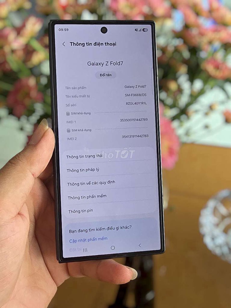 Samsung Galaxy Z Fold7 256GB Đen 2 sim. Mua bán Điện thoại tại Thành phố Thuận An Bình Dương được đăng bởi hiệp đỗ hình 1