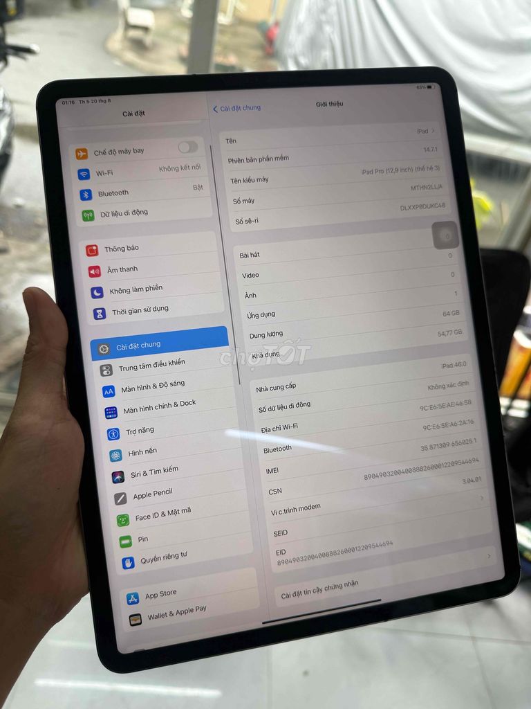 iPad Pro 2018 (12.9 inch) 64GB 4G. Mua bán Máy tính bảng tại Quận Bình Thạnh Tp Hồ Chí Minh được đăng bởi Táo Care  hình 1