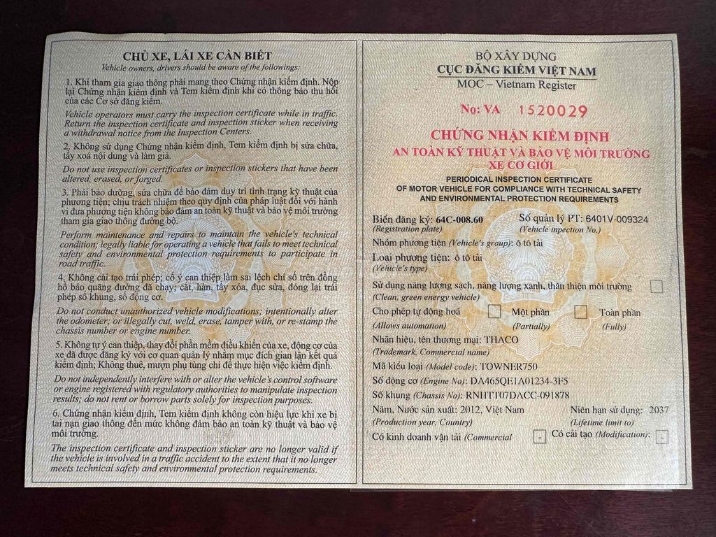 cần bán xe tãi thaco 2012  750kg. Mua bán Xe tải, xe ben tại Thị xã Bình Minh Vĩnh Long được đăng bởi Thạnh hình 13