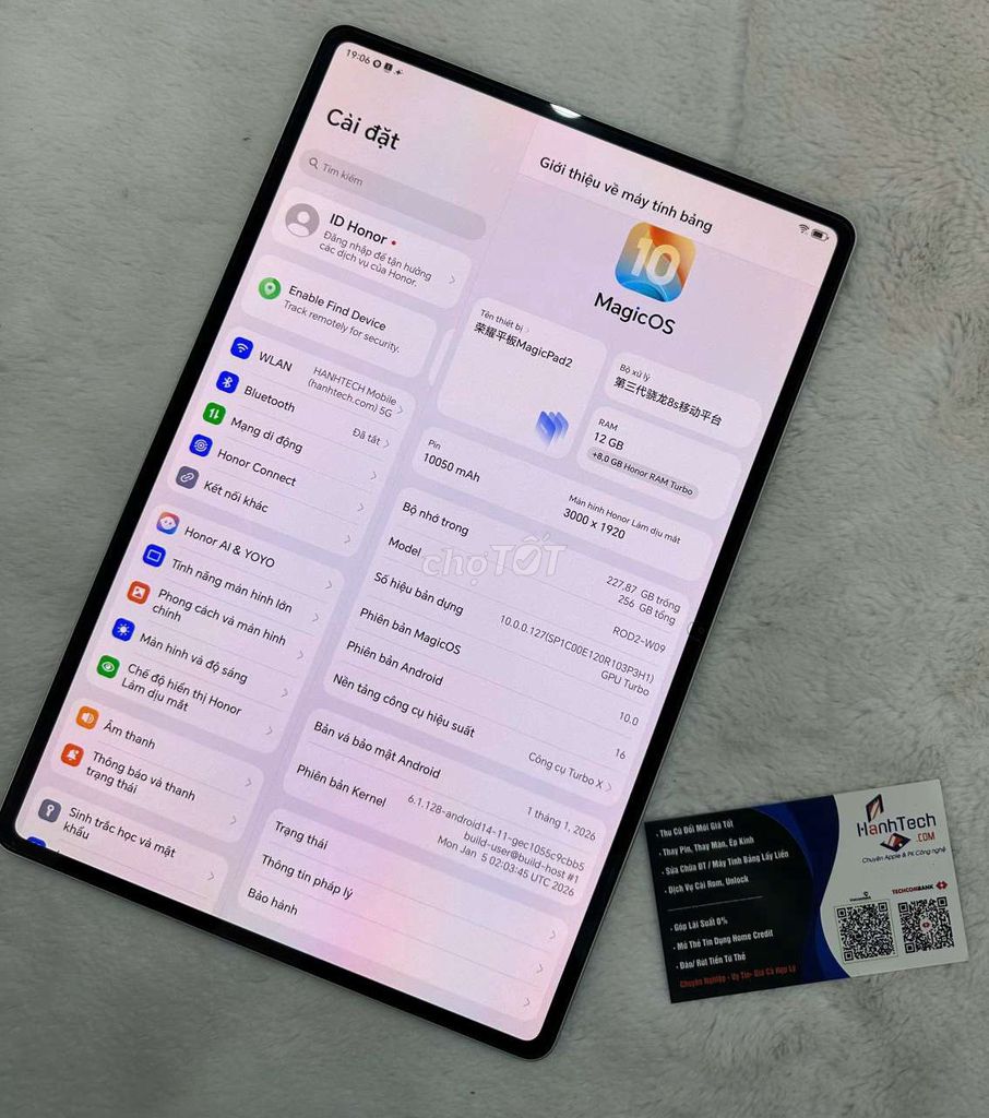 Honor Magic Pad 2 11.2 inch 12GB/256GB. Mua bán Máy tính bảng tại Quận 3 Tp Hồ Chí Minh được đăng bởi Hạnh Tech hình 1