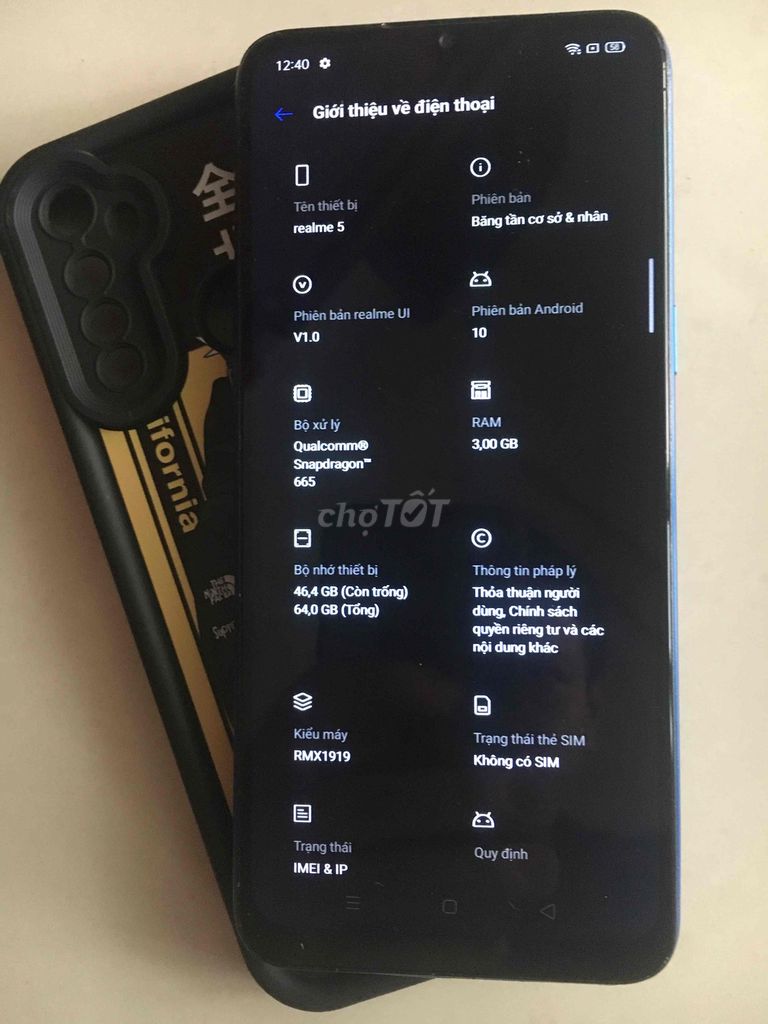 Realme 5 64GB Xanh pin 5k. Mua bán Điện thoại tại Quận Bắc Từ Liêm Hà Nội được đăng bởi Nguyễn Linh hình 1