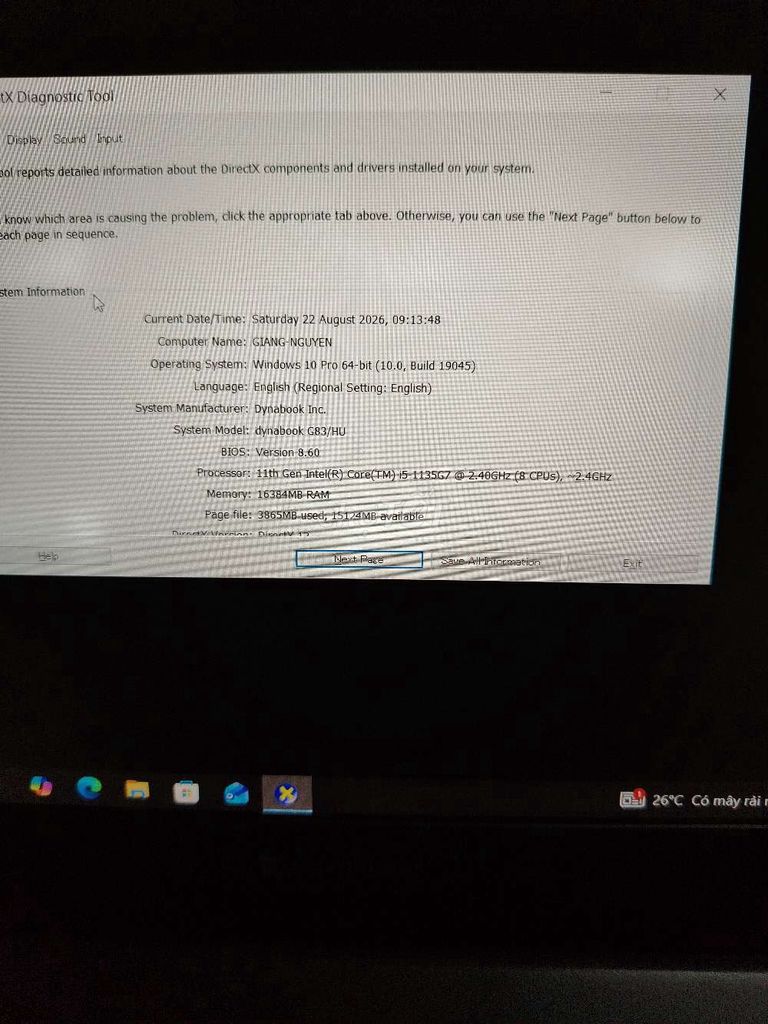 Toshiba Dynabook G83/HU i5 Gen 11 16GB/256GB Đen. Mua bán Laptop tại Quận Gò Vấp Tp Hồ Chí Minh được đăng bởi Giang Nguyễn hình 1