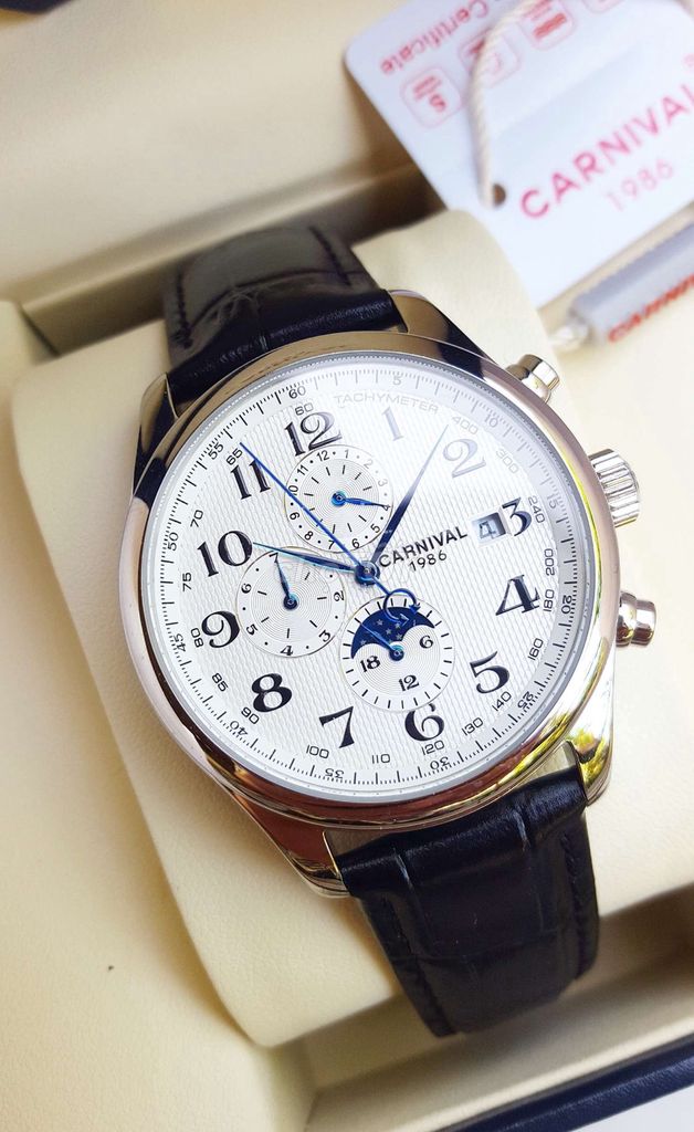 Đồng Hồ Cơ Carnival Moon Phase Nam Thép 316L. Mua bán Đồng hồ tại Thành phố Thủ Đức Tp Hồ Chí Minh được đăng bởi Hiếu Nguyễn hình 1