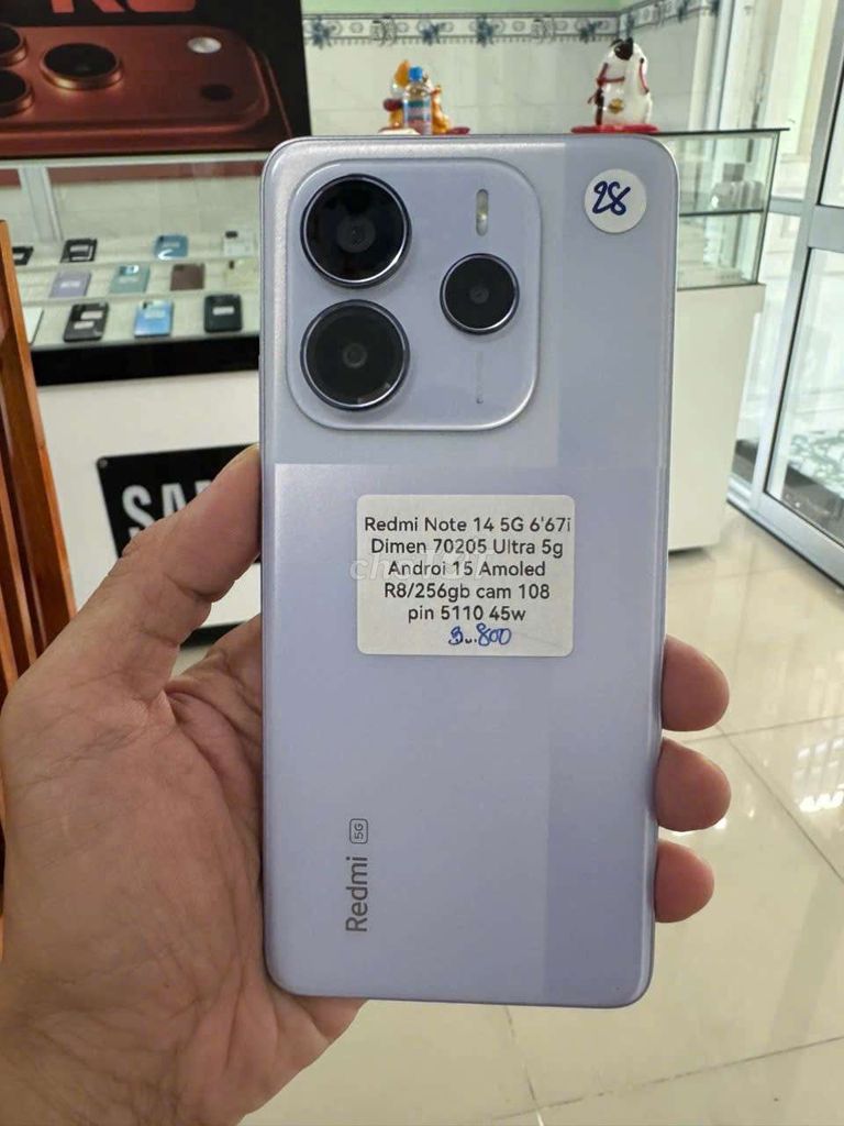 Xiaomi Redmi Note 14 256GB Tím. Mua bán Điện thoại tại Thành phố Thủ Dầu Một Bình Dương được đăng bởi TTMobileBD hình 1