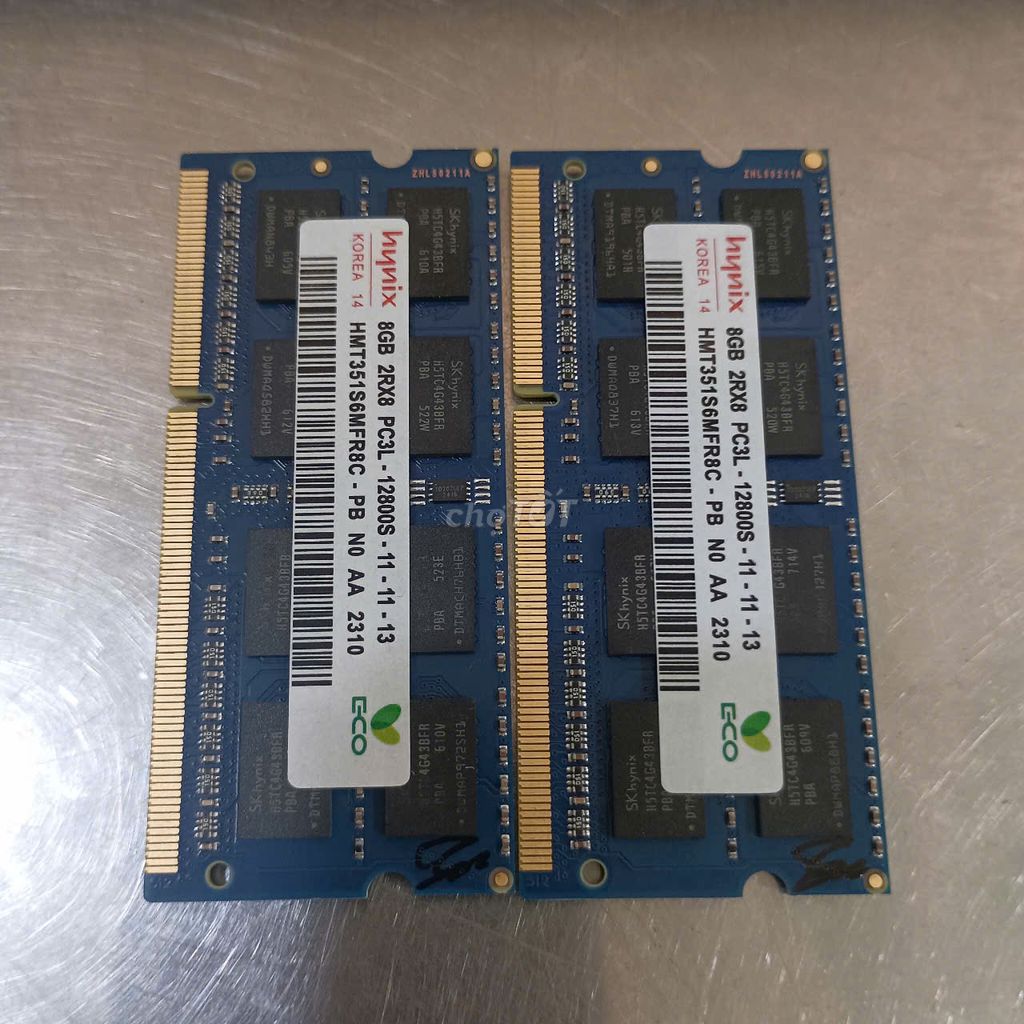 Ram Laptop DDR3 8Gb/1600 PC3L BH 3 tháng giá 130K