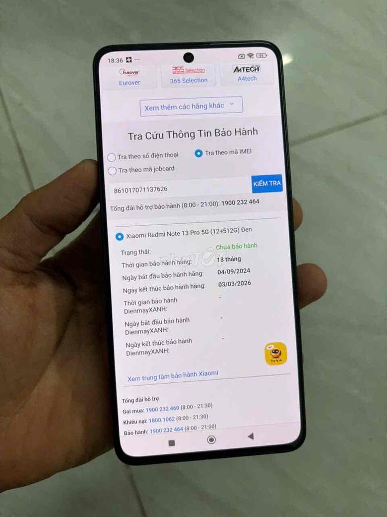 Redmi Note 13 Pro 5G 12/512GB còn Bảo hành TGDD. Mua bán Điện thoại tại Quận 8 Tp Hồ Chí Minh được đăng bởi Thanh Tâm Mobile hình 1