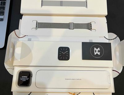Apple watch series 6/44 thép trắng vna esim full