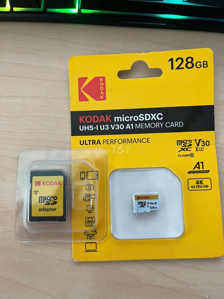 Thẻ nhớ Kodak 128GB UHS-I U3 V30 A1. Mua bán Phụ kiện (Màn hình, Chuột...) tại Quận 12 Tp Hồ Chí Minh được đăng bởi Đỗ Anh Thế hình 1