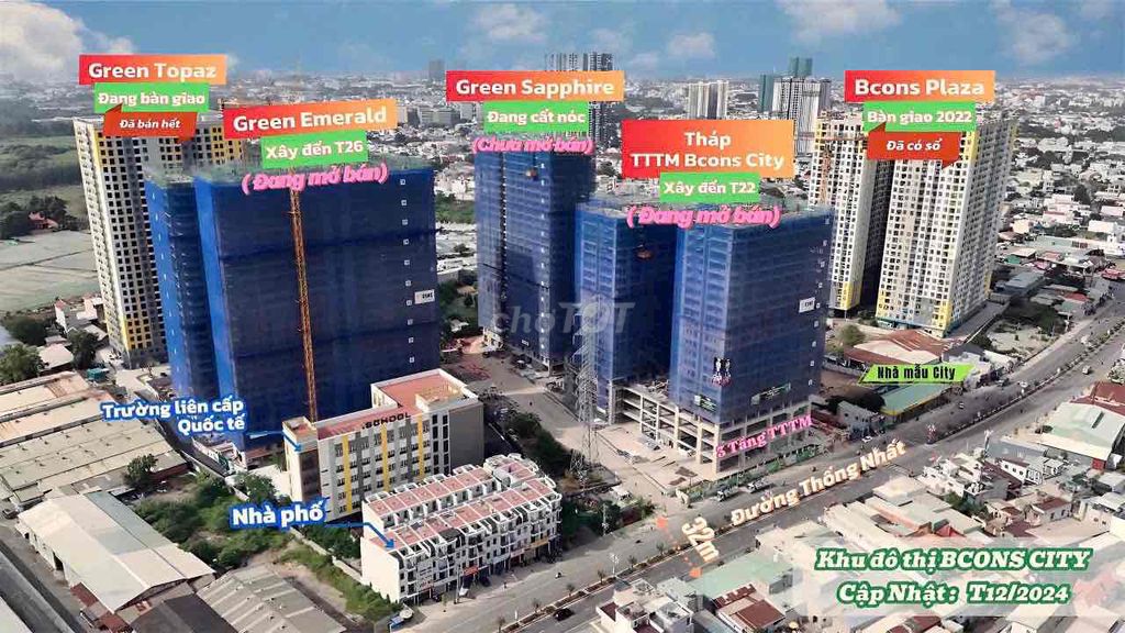 Căn hộ Bcons City mặt tiền đường Thống Nhất, thanh toán 360 nhận nhà.