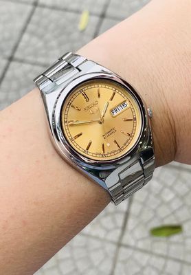 Seiko 5 Automatic Embossed Gold