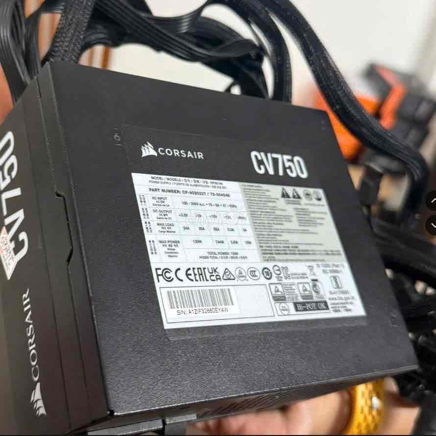 Nguồn máy tính Corsair CV750 750W Đen. Mua bán Linh kiện (RAM, Card...) tại Quận Cẩm Lệ Đà Nẵng được đăng bởi ChiChi hình 1