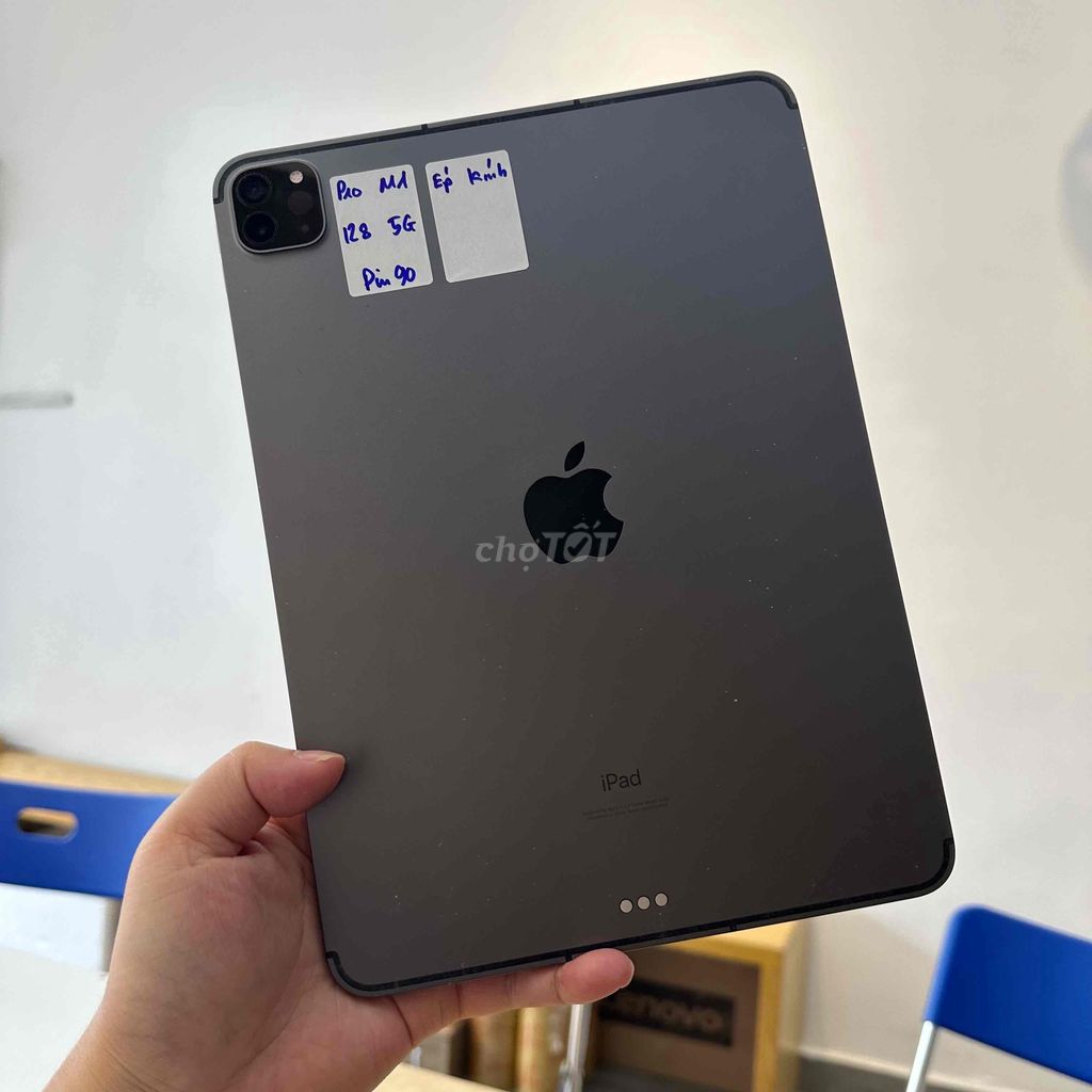 iPad Pro 2021 M1 11 INCH 128GB Wifi + 5G, Ép Kính