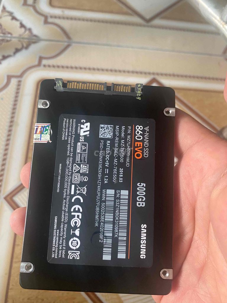 Ổ cứng SSD Samsung 500G Good Zin máy us Win 10