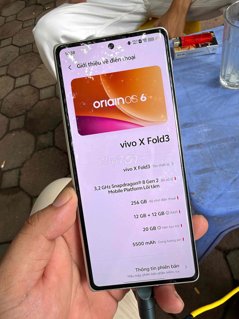 Vivo X Fold3 256GB Trắng Snapdragon 8 Gen 2. Mua bán Điện thoại tại Quận Nam Từ Liêm Hà Nội được đăng bởi TẠP HÓA ĐIỆN THỌAI TÀU hình 1