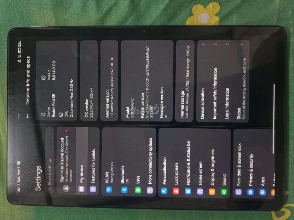 Redmi Pad SE 11 inch 8GB/128GB. Mua bán Máy tính bảng tại Quận Long Biên Hà Nội được đăng bởi khánh vy hình 1