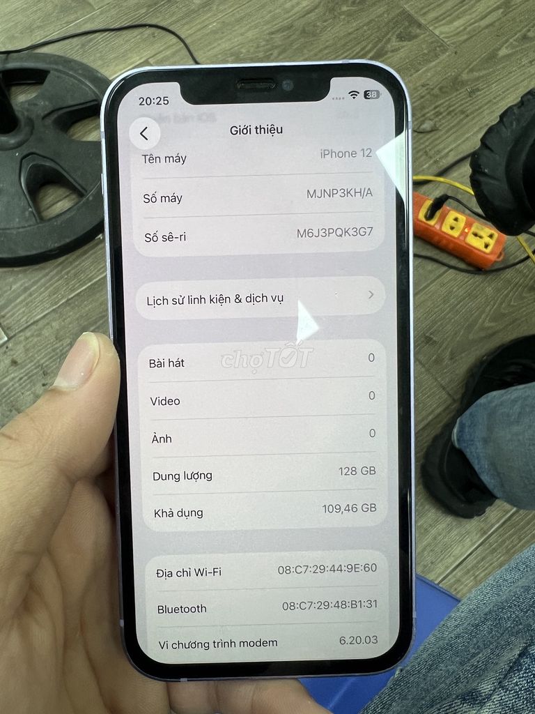 Apple iPhone 12 128GB Tím Đã sử dụng. Mua bán Điện thoại tại Quận Nam Từ Liêm Hà Nội được đăng bởi Bùi Ngoc hình 1