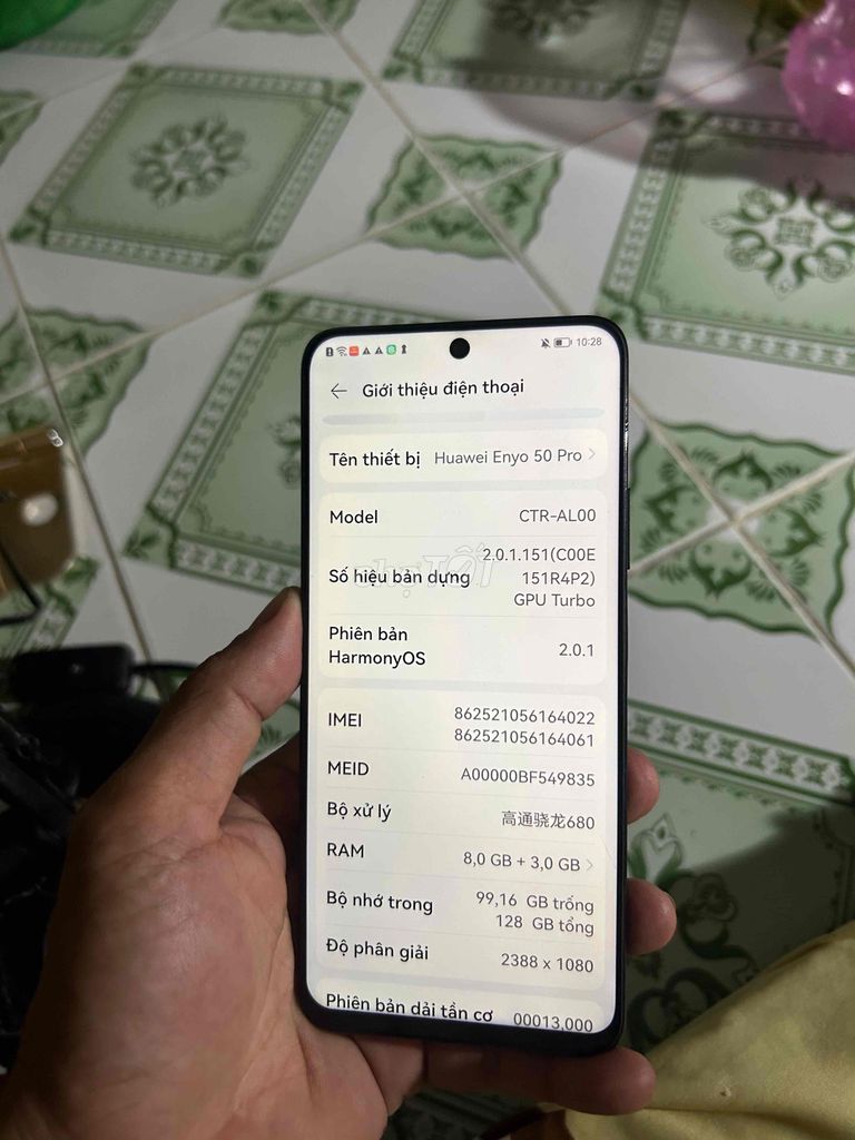 Huawei Enyo 50 Pro 128GB Đen. Mua bán Điện thoại tại Quận Tân Phú Tp Hồ Chí Minh được đăng bởi Trương love hình 1