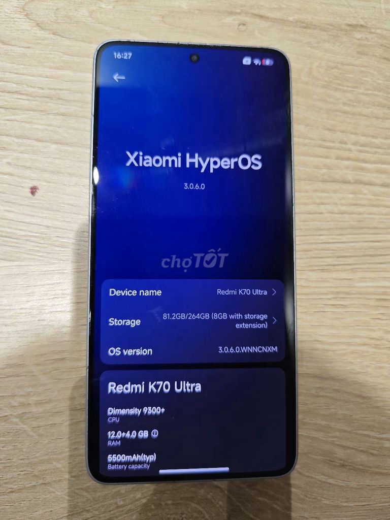 Xiaomi Redmi K70 Ultra 256GB. Mua bán Điện thoại tại Thành phố Thủ Đức Tp Hồ Chí Minh được đăng bởi Nguyễn Hữu Hoàng Sang hình 1