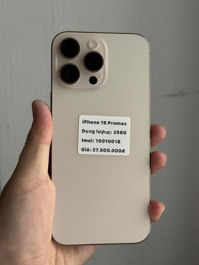 iPhone 16 Pro Max 256GB Vàng VN chuẩn zin. Mua bán Điện thoại tại Thành phố Buôn Ma Thuột Đắk Lắk được đăng bởi Nguyễn Hoàng hình 1