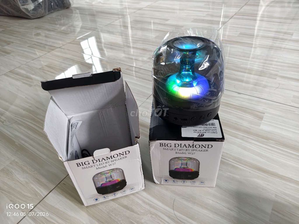Loa Bluetooth BIG DIAMOND W27 Đen Đèn LED. Mua bán Tivi, Âm thanh tại Huyện Bình Chánh Tp Hồ Chí Minh được đăng bởi Trung Huỳnh hình 1
