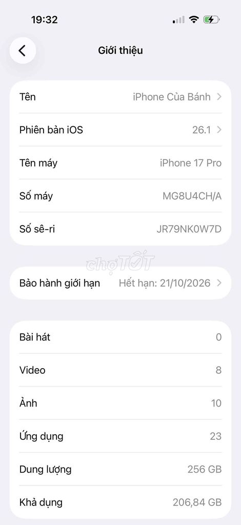 Apple iPhone 17 Pro 256GB Đã qua sử dụng. Mua bán Điện thoại tại Huyện Chơn Thành Bình Phước được đăng bởi Bánh hình 1