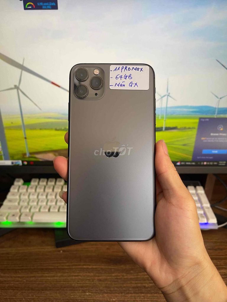 11 Pro Max 64GB Xám Full chức năng Đẹp 98%. Mua bán Điện thoại tại Quận Lê Chân Hải Phòng được đăng bởi Huy Tưởng Mobile hình 1
