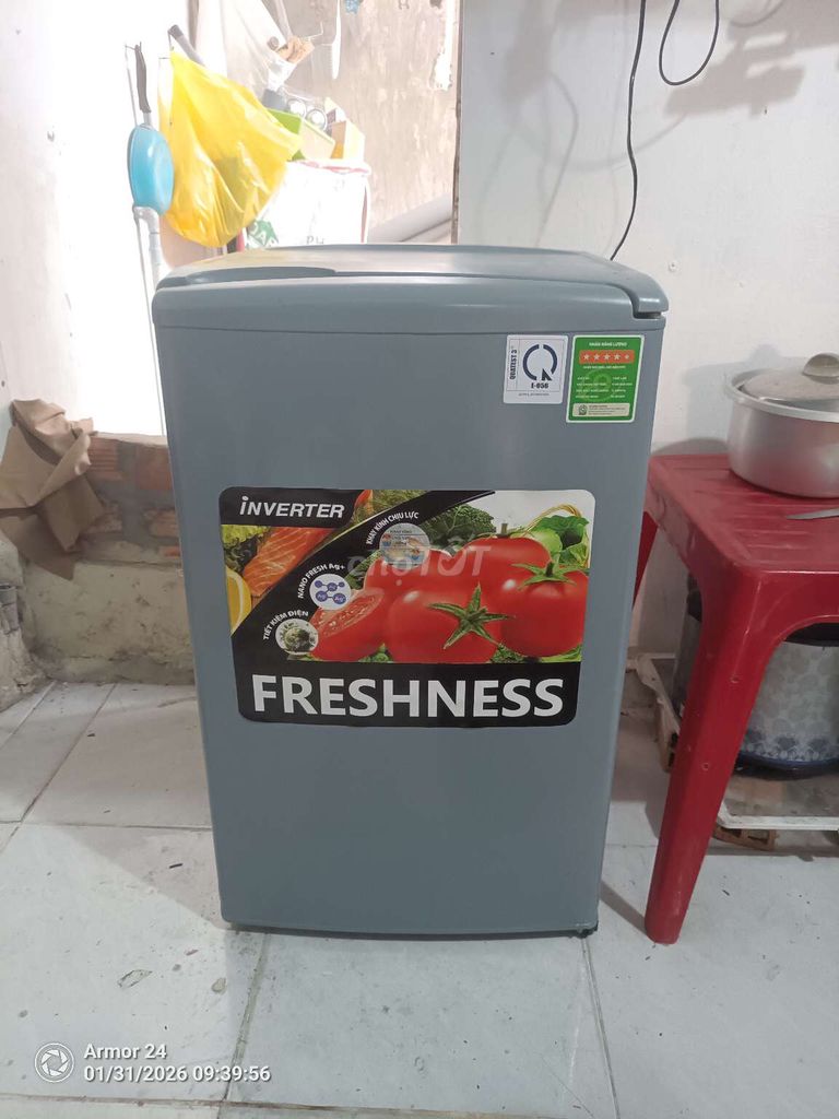 Tủ lạnh Sanyo 90L Inverter Xám. Mua bán Tủ lạnh tại Quận Ninh Kiều Cần Thơ được đăng bởi Điện lạnh ninh kiều hình 1