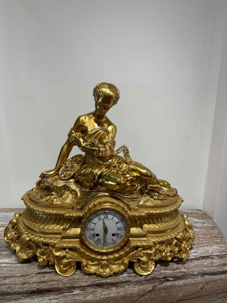 Đồng Hồ Tượng Cổ Thiếu Nữ Lắc Kê Vàng Pháp Thế Kỷ. Mua bán Nội thất, đồ gia dụng khác tại Quận 10 Tp Hồ Chí Minh được đăng bởi Lê Anh Dủng hình 2