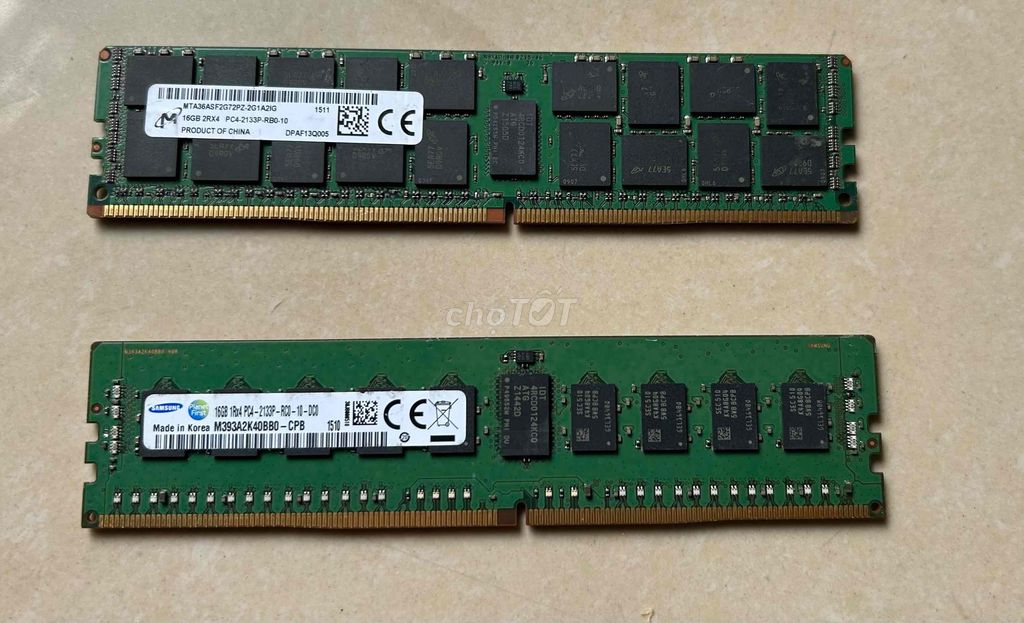 2 thanh 16G ram ecc ddr4 2133p