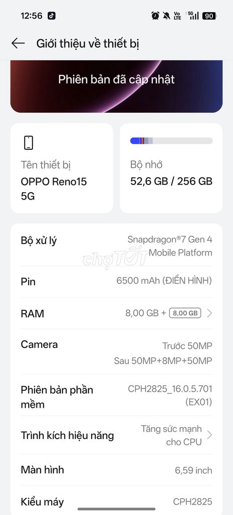 Oppo Reno15 5G 256GB. Mua bán Điện thoại tại Quận Ngô Quyền Hải Phòng được đăng bởi Pham van tuan hình 1