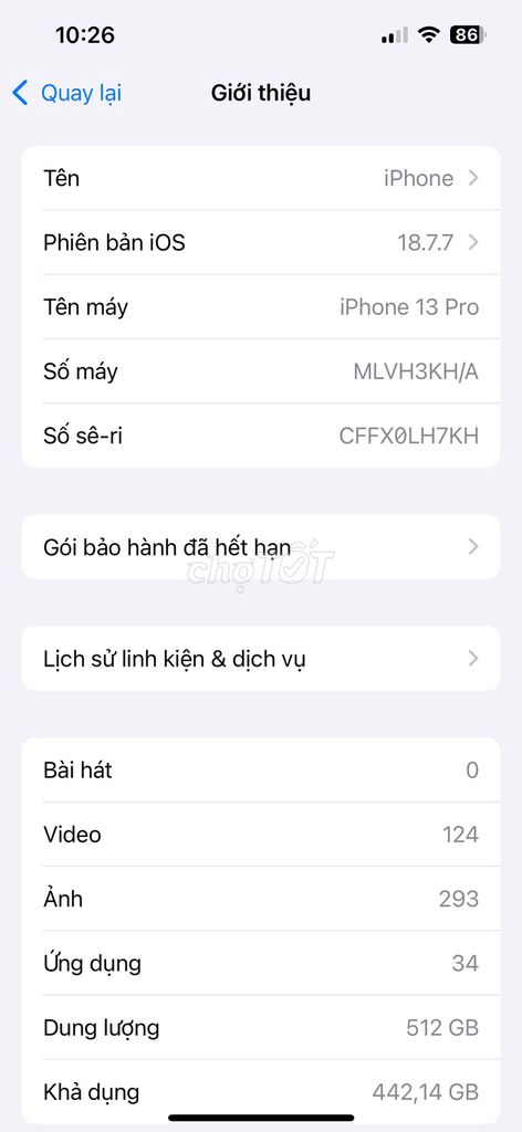 Apple iPhone 13 Pro 512GB Zin all. Mua bán Điện thoại tại Huyện Bình Xuyên Vĩnh Phúc được đăng bởi Nam Le hình 1