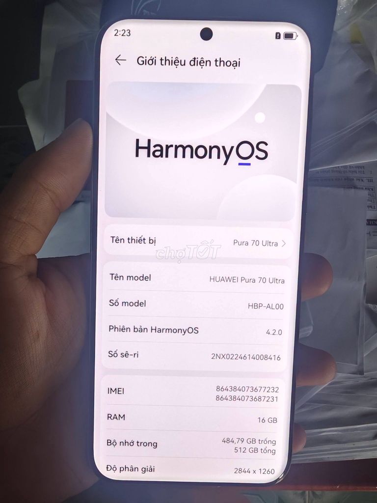 Huawei Pura 70 Ultra 16GB 512GB Trắng. Mua bán Điện thoại tại Huyện Lý Sơn Quảng Ngãi được đăng bởi Hội Đồ Điện Tử hình 1