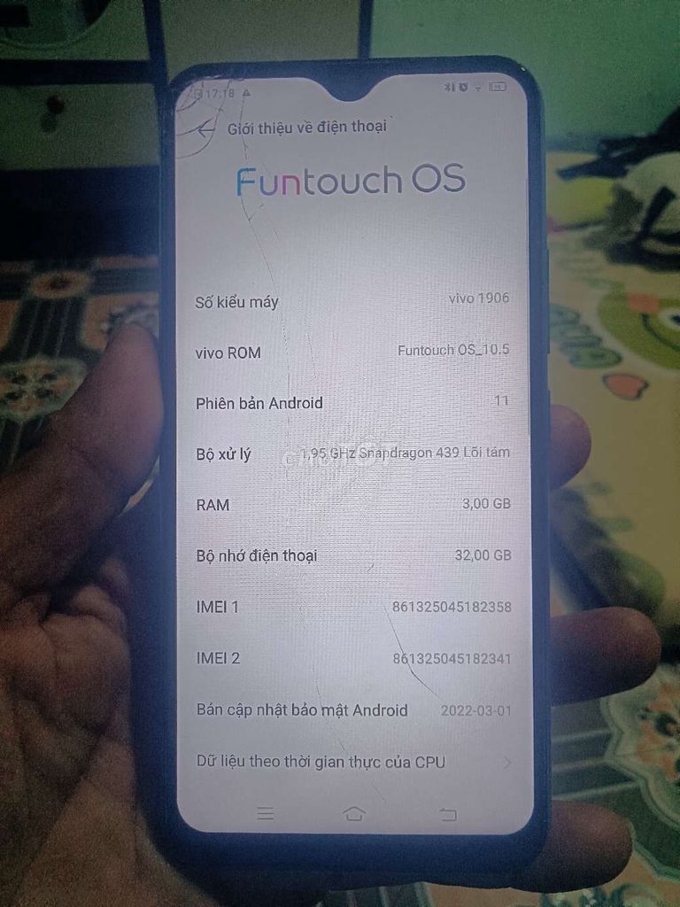 Vivo Y11s 32GB Đã sửa chữa. Mua bán Điện thoại tại Thành phố Dĩ An Bình Dương được đăng bởi Châu Phạm hình 3