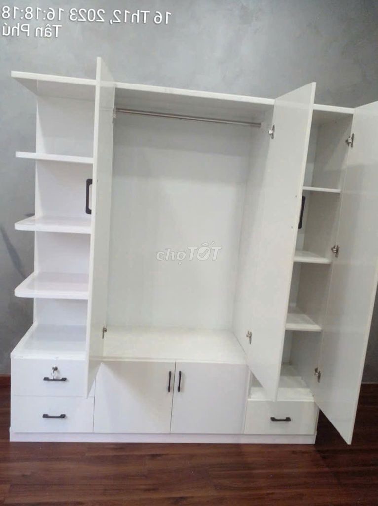 Tủ quần áo Nhựa Đài Loan3 cánh 1 kệ Trắng. Mua bán Tủ, kệ gia đình tại Thành phố Biên Hòa Đồng Nai được đăng bởi Phương hoa hình 1