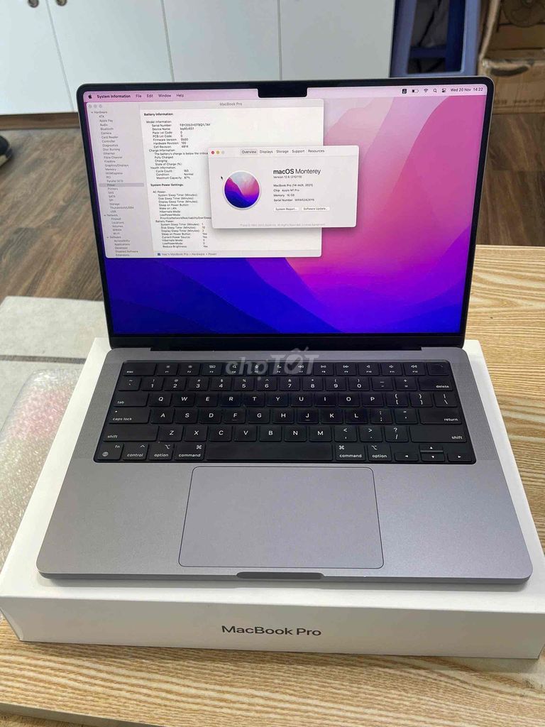 Macbook Pro 2021 14" M1 Pro 16/512 fullbox us