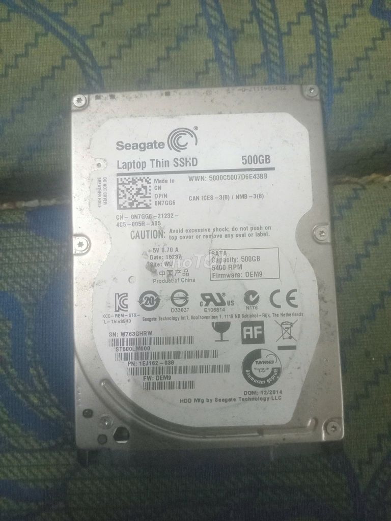 Ổ cứng SSHD Seagate Laptop Thin SSHD 500GB. Mua bán Linh kiện (RAM, Card...) tại Quận 4 Tp Hồ Chí Minh được đăng bởi HQ BUILD PC hình 1