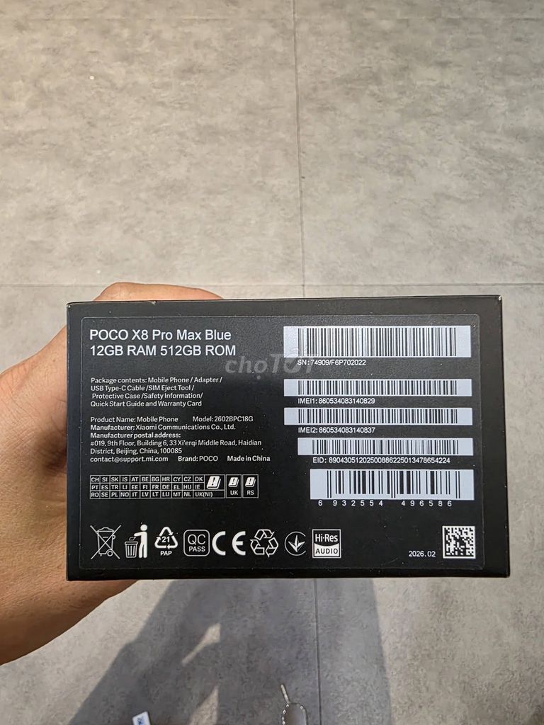 POCO X8 Pro Max 12GB/512GB Xanh Dương. Mua bán Điện thoại tại Quận 7 Tp Hồ Chí Minh được đăng bởi Hội Đồ Điện Tử hình 1