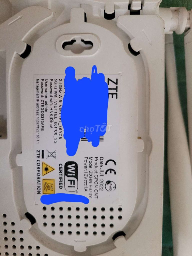 Modem Wifi ZTE F670Y Trắng. Mua bán Phụ kiện (Màn hình, Chuột...) tại Huyện Ba Tri Bến Tre được đăng bởi Trần tuấn phi hình 1