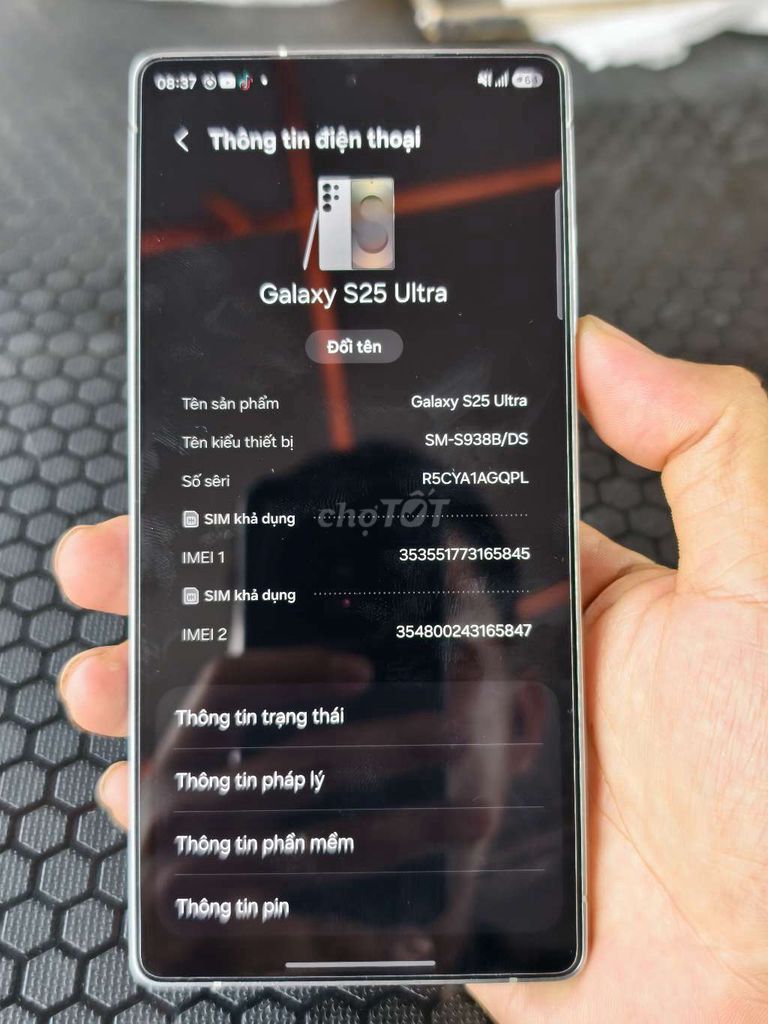 Samsung Galaxy S25 Ultra 12GB 256GB Trắng Việt Nam. Mua bán Điện thoại tại Thành phố Thuận An Bình Dương được đăng bởi K hình 1
