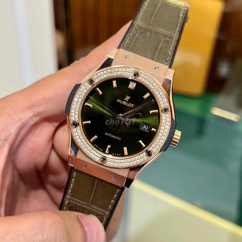 HL Classic Fusion KingGold 42mm Green Vành Kim