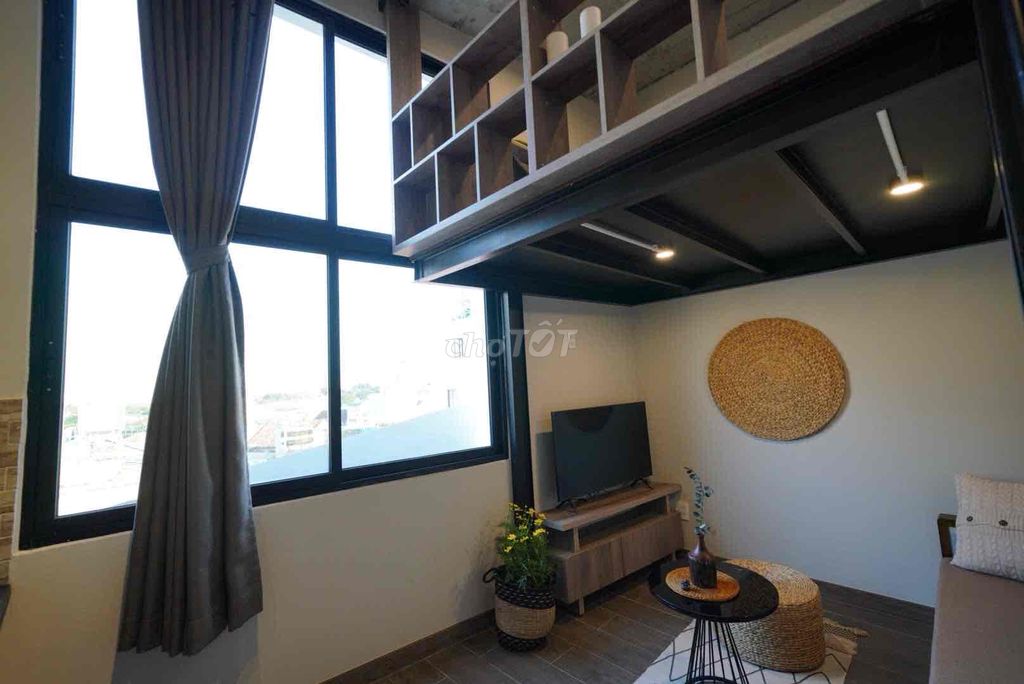 Thuê ngay căn hộ duplex cao cấp , thang máy 35m2 ở Nơ Trang Long , QBT