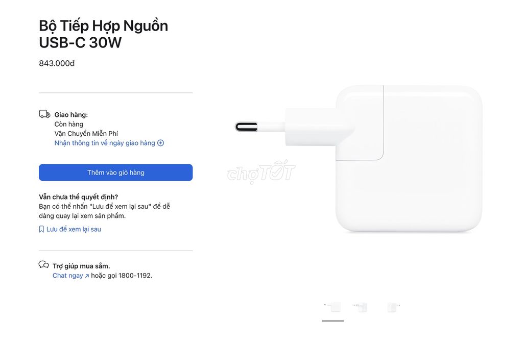 Củ sạc Apple Macbook M4 30W Trắng Mới. Mua bán Phụ kiện (Màn hình, Chuột...) tại Quận Đống Đa Hà Nội được đăng bởi Thanh hình 1