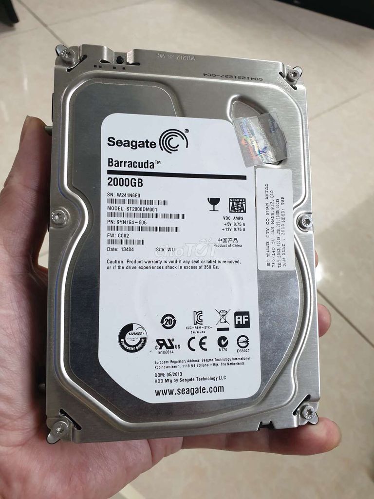 Hdd Seagate 2Tb chính hãng mới 99%