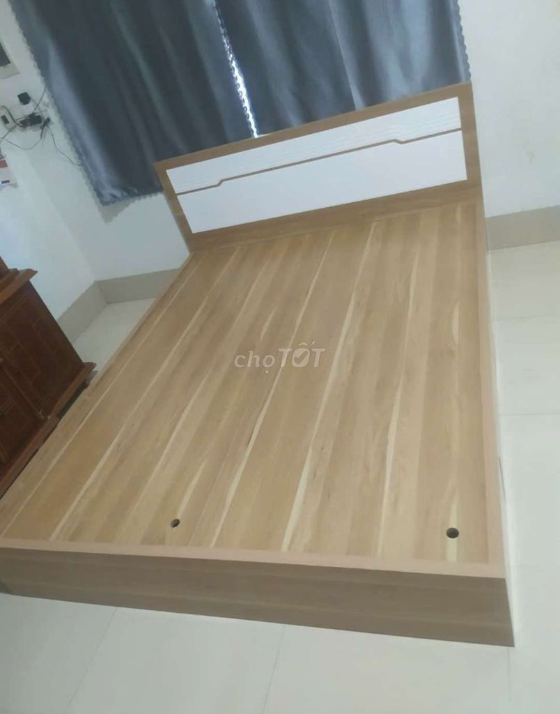 GIƯỜNG MDF GỖ CÔNG NGHIỆP 1M6*2M CÓ HỘP KÉO