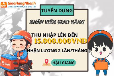 [CHÂU THÀNH A] GHN TUYỂN SHIPPER-THU NHẬP ỔN ĐỊNH