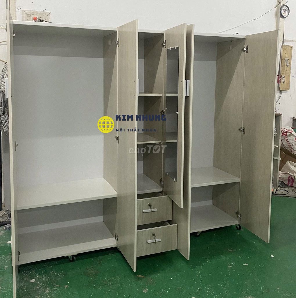 Tủ quần áo Nhựa Đài Loan 1m8x1m85x45cm 5 cánh. Mua bán Tủ, kệ gia đình tại Quận 11 Tp Hồ Chí Minh được đăng bởi NTTL Nhung hình 1